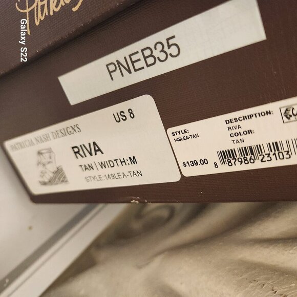 PATRICIA Nash Riva Wedge Sandals Tan Leather. SZ 8, NIB - Picture 10 of 13